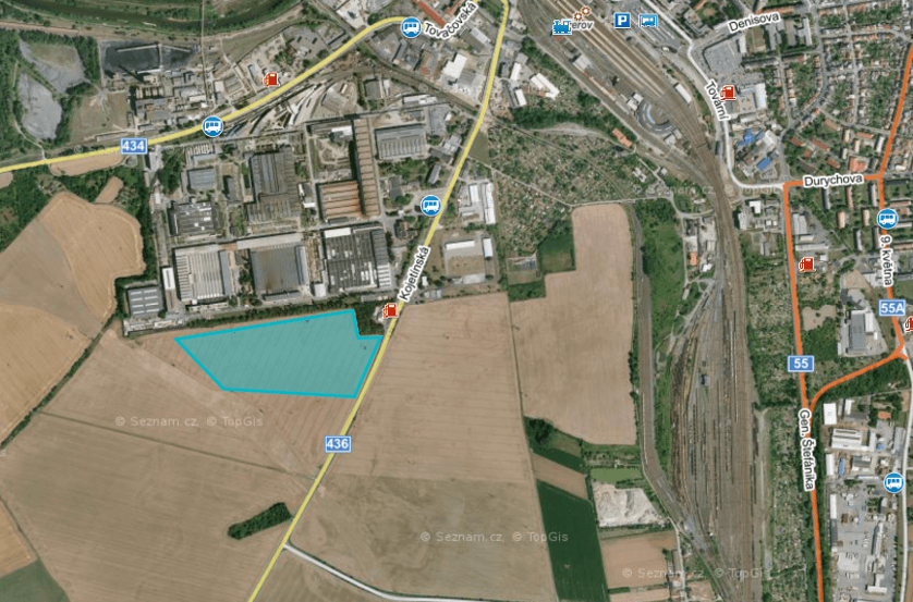 Průmyslový pozemek Přerov