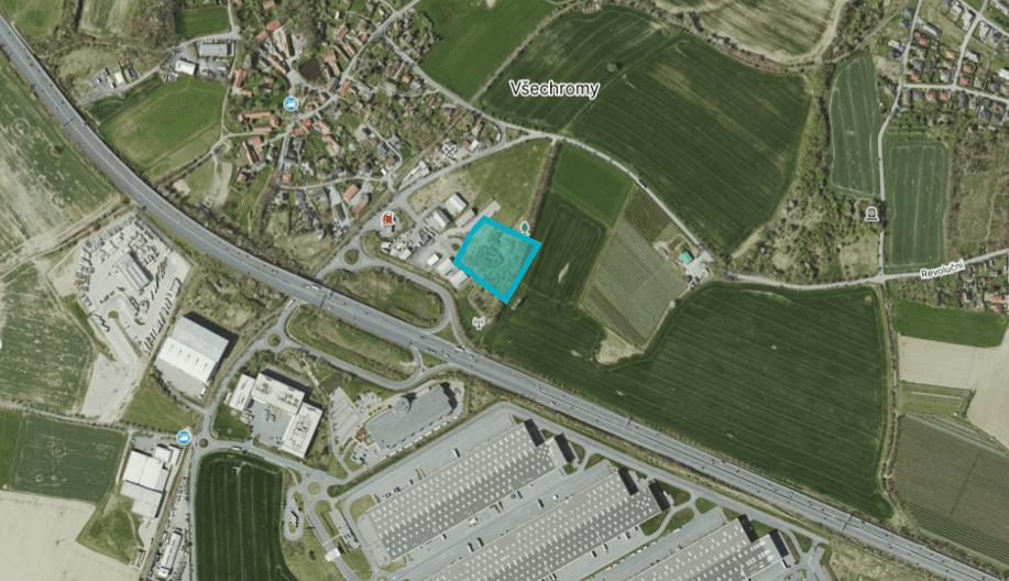 Průmyslový pozemek Všechromy