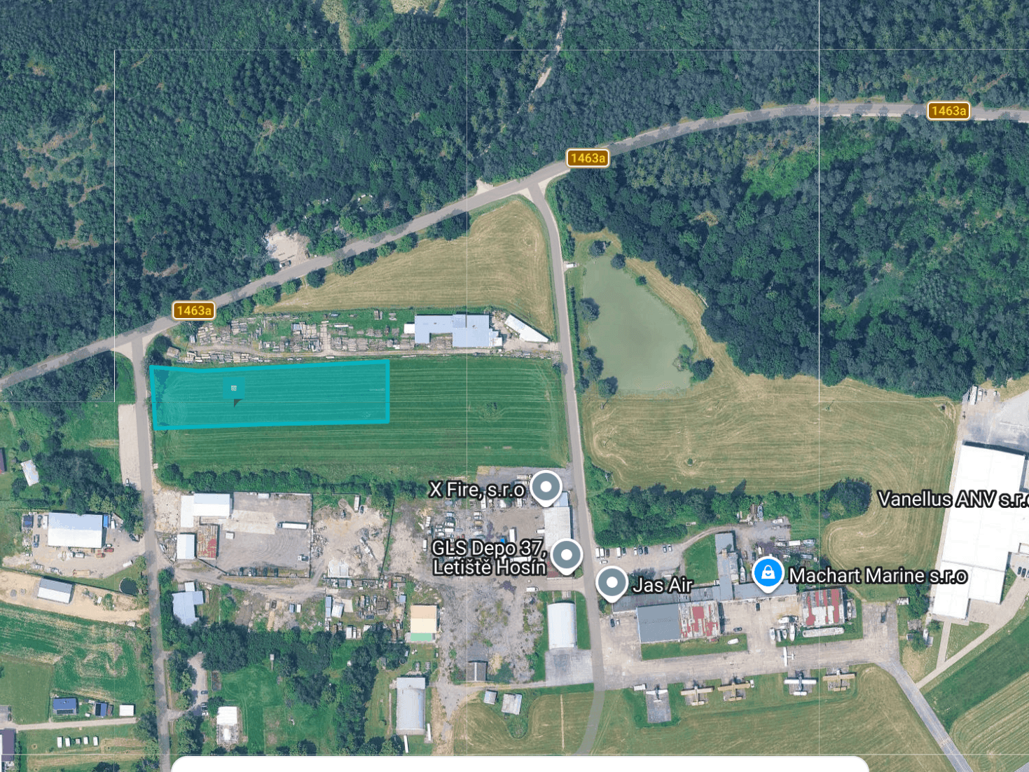 Pozemek pro industriální výstavbu Hosín